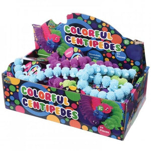 Colorful Centipedes Toy Set 24 Per Display