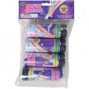 Confetti Cannons Party Favor 4 Per Pkg