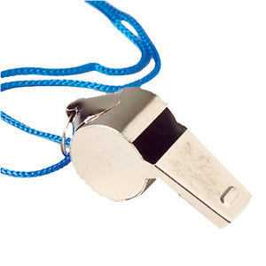 Metal Whistles with Lanyards (one dozen)