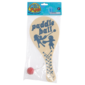 Wood Paddle Balls Toy (One Dozen)