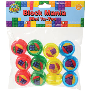 Block Mania Mini Yo-Yos Toy (pack of 12)