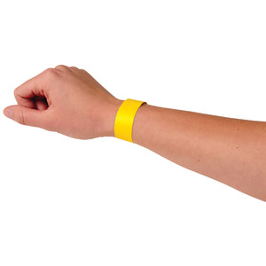 Adhesive Event Bands Yellow Party Accessory (pack of 100)