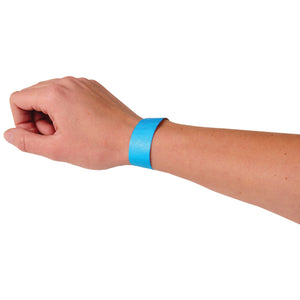 Adhesive Event Bands Neon Blue Party Accessory (pack of 100)