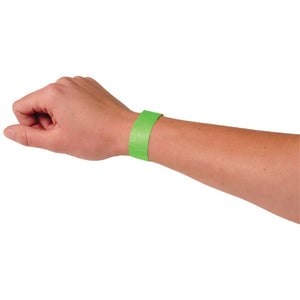 Adhesive Event Bands Neon Green Party Accessory (pack of 100)