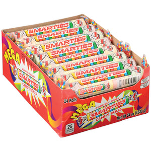 Mega Smarties Candy - 24 Rolls