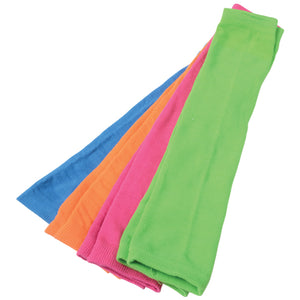 Neon Leg Warmers Costume Accessory, 4 Pairs