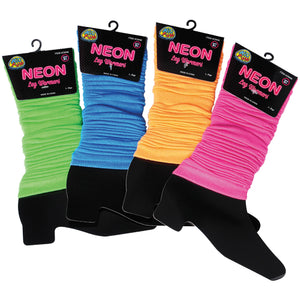 Neon Leg Warmers Costume Accessory, 4 Pairs