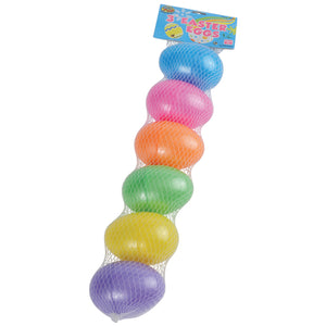 Plastic Easter Eggs - 3 Inch Party Supply (6 eggs)