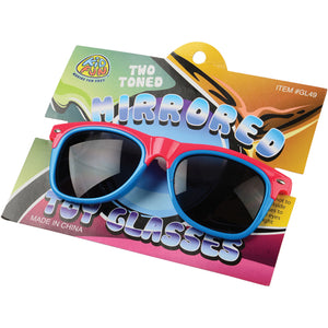 Two-Tone Mirrored Toy Glasses