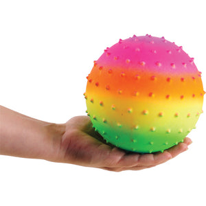 Rainbow Knobby Balls Toy - 5 inch (1 dozen)