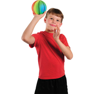 Rainbow Basketballs Toy - 5 inch (1 dozen)