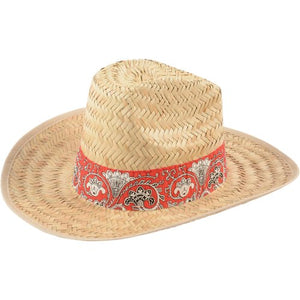 Bandanna High Crown Cowboy Hat Costume Accessory (Assorted Styles)