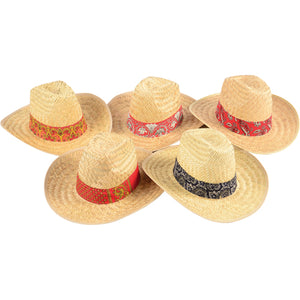 Bandanna High Crown Cowboy Hat Costume Accessory (Assorted Styles)