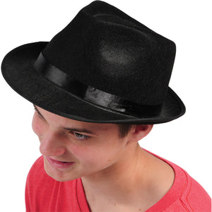 Felt Black Fedora Hat Costume Accessory