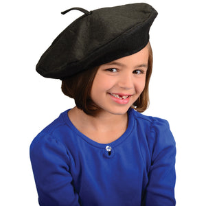 Black Beret Costume Accessory