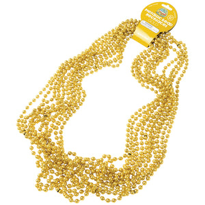 School Spirit Bead Necklace - (Gold) Team Spirit (One Dozen)