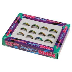 Stainless Steel Mood Rings Novelty (1 dozen)