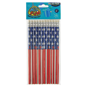 4th Of July Patriotic Pencils Party Supply (One Dozen)