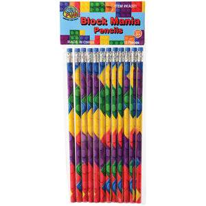 Block Mania Pencils Party Supply (pack of 12)