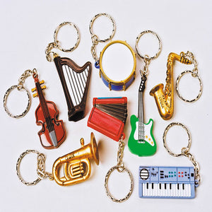 Musical Instruments Keychains Novelty (One Dozen)