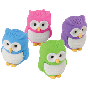 Owl Erasers Stationery (pack of 12)