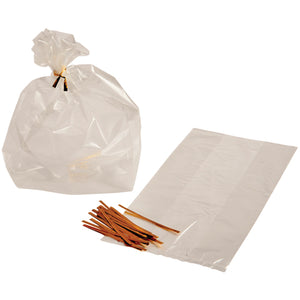 Clear Cello Bags (1 Dozen): Party Gift and Loot Bags, Novelties, Gold Twist Ties