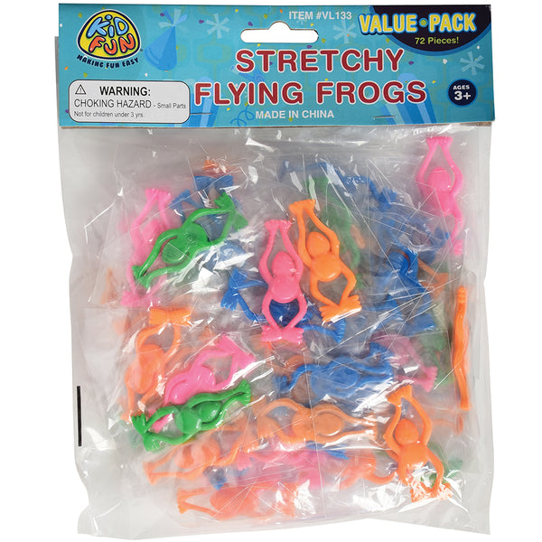 Stretchy Flying Frogs Toy Set - 72 Pieces - Price: $5.00