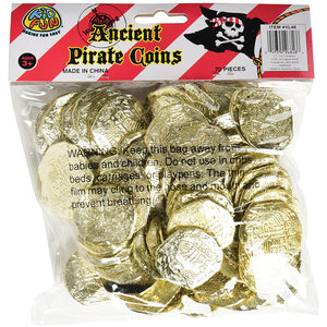 Ancient Pirate Coins Novelty - 72 Pieces