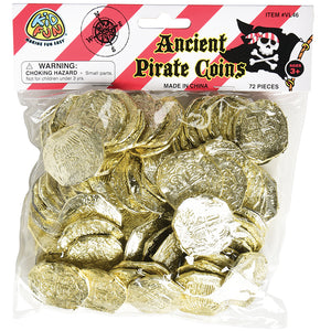 Ancient Pirate Coins Novelty - 72 Pieces